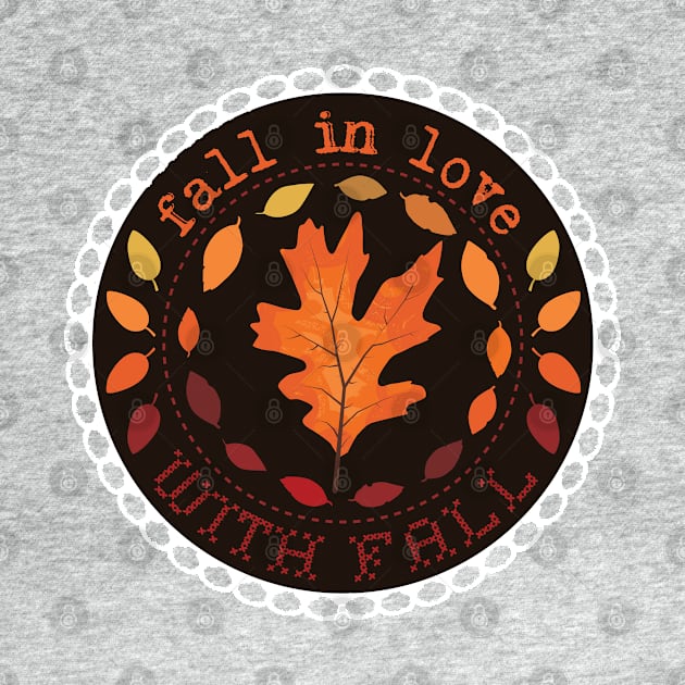 Lovely fallen leaves seal [crunchy] by deadbeatprince typography